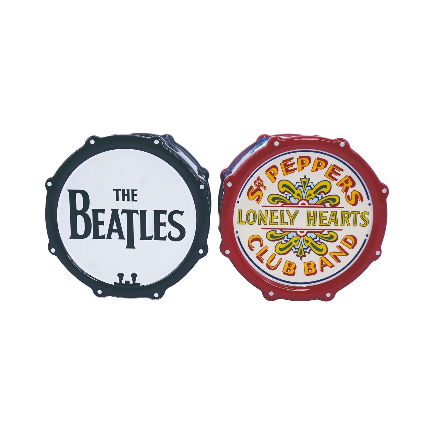Lot de 2 coquetiers sculptés The Beatles - Sgt. Pepper