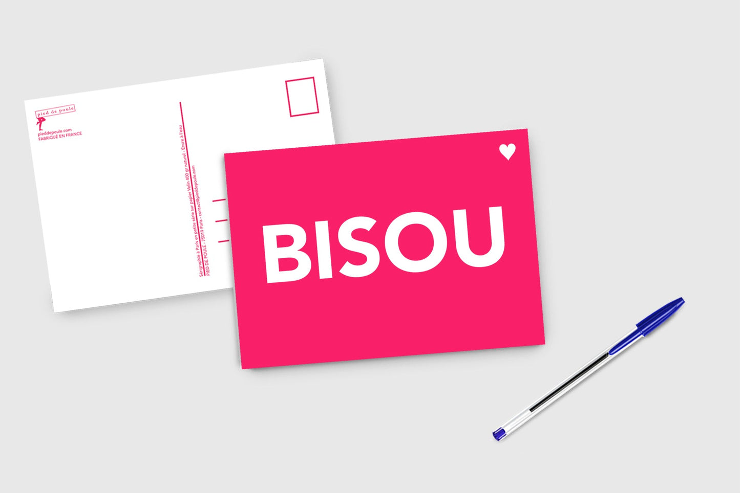 Card Fluo Bisou