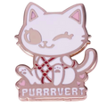 Pin's Chat "Purrrvert"