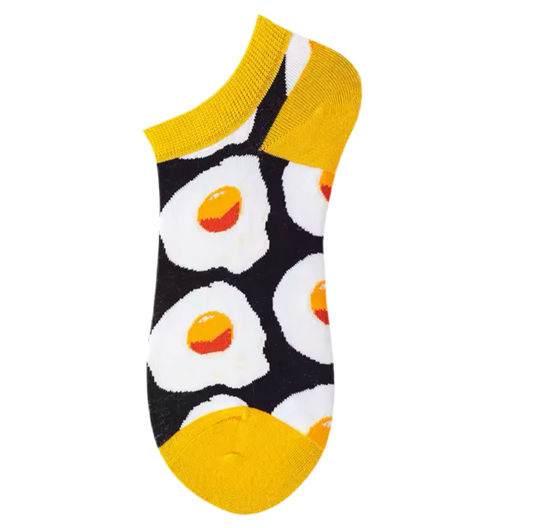 chaussettes courtes oeufs au plat
