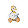 Spilla da bicicletta "White Duck"