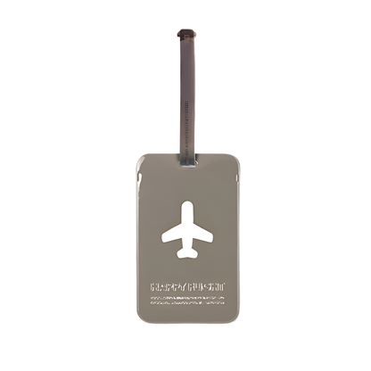 Etiqueta de equipaje rectangular