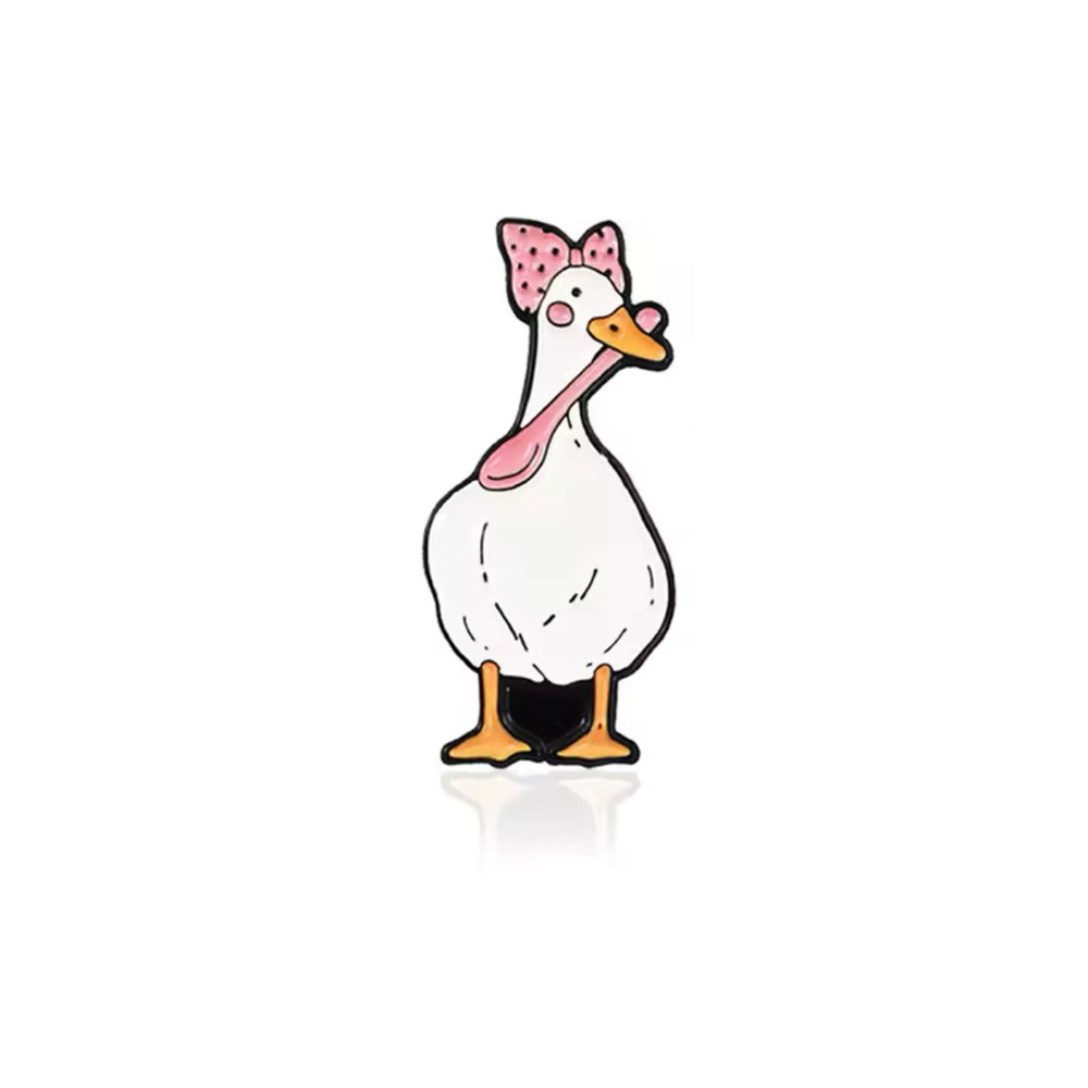 Pin de mamá cocinera de pato blanco