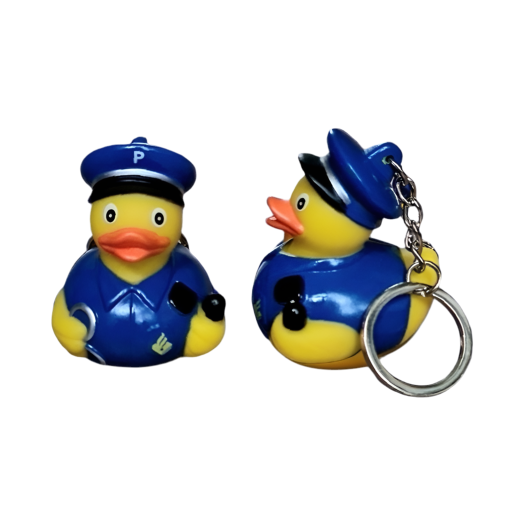 警察ダックキーホルダー