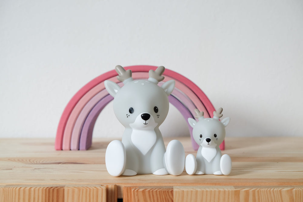 Mini Veilleuse Fabian en Forme de Cerf Grise – Flow Amsterdam