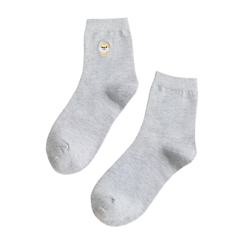 chaussettes pomeranien brode mrcol