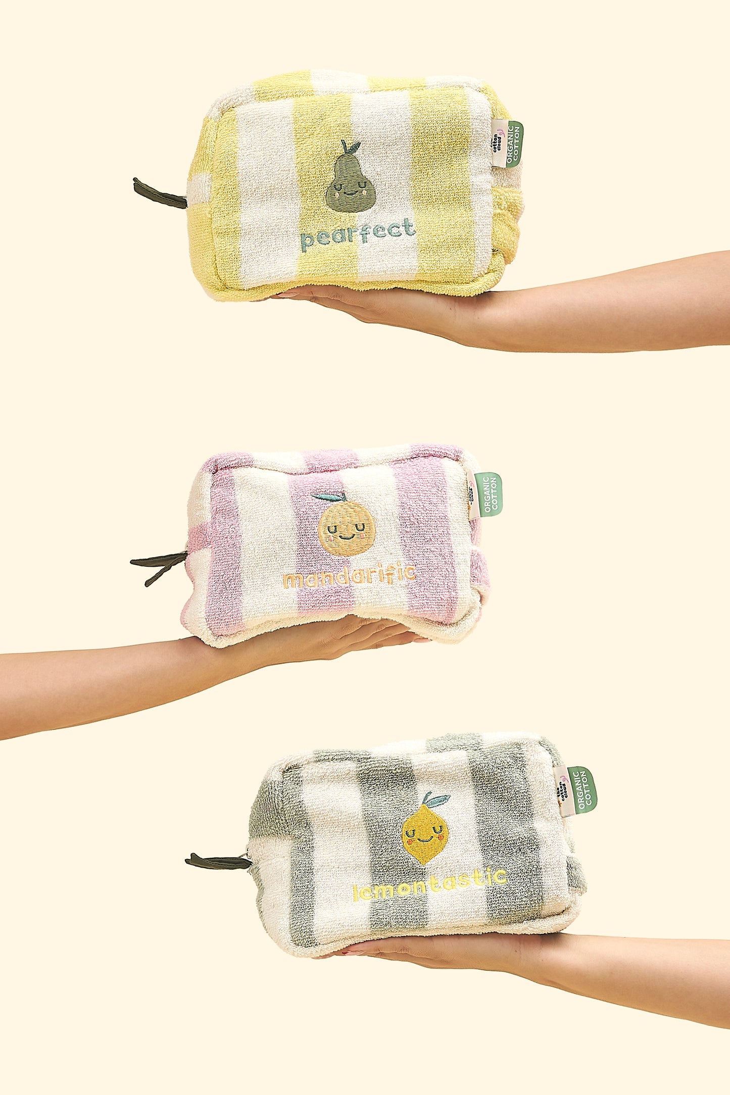 Trousse de toilette éponge Lola Citron