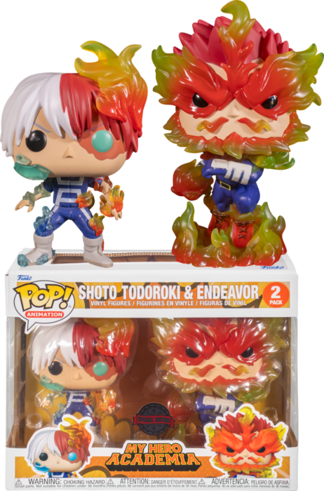 my hero academia pop animation 2 pack endeavor et todoroki se