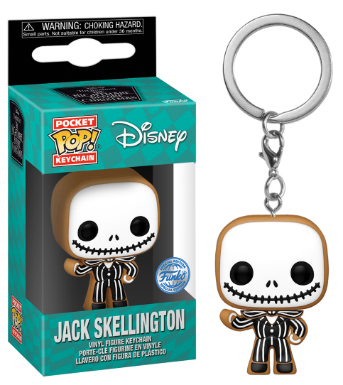 NBX Pocket Pop Keychains Jack Skellington Gingerbread