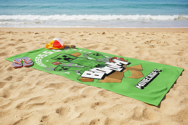 Toalha de praia Minecraft - Creeper
