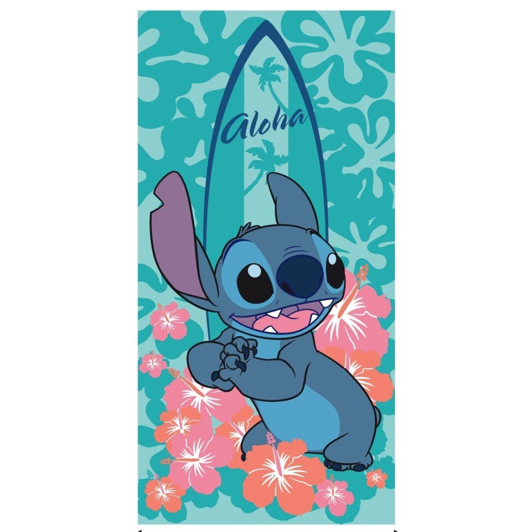 LILO & STITCH -Aloha Fleur -Serviette de Plage 100% Polyester 70x140cm