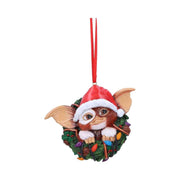 Decoração de Natal dos Gremlins - Gizmo numa Coroa de Natal