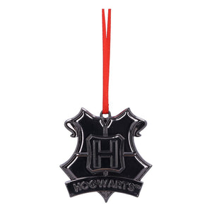 Décoration de Noël Harry Potter - Ecusson de Poudlard (Argent)
