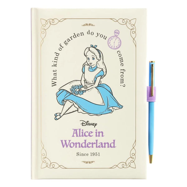 Caderno com caneta - Alice no País das Maravilhas