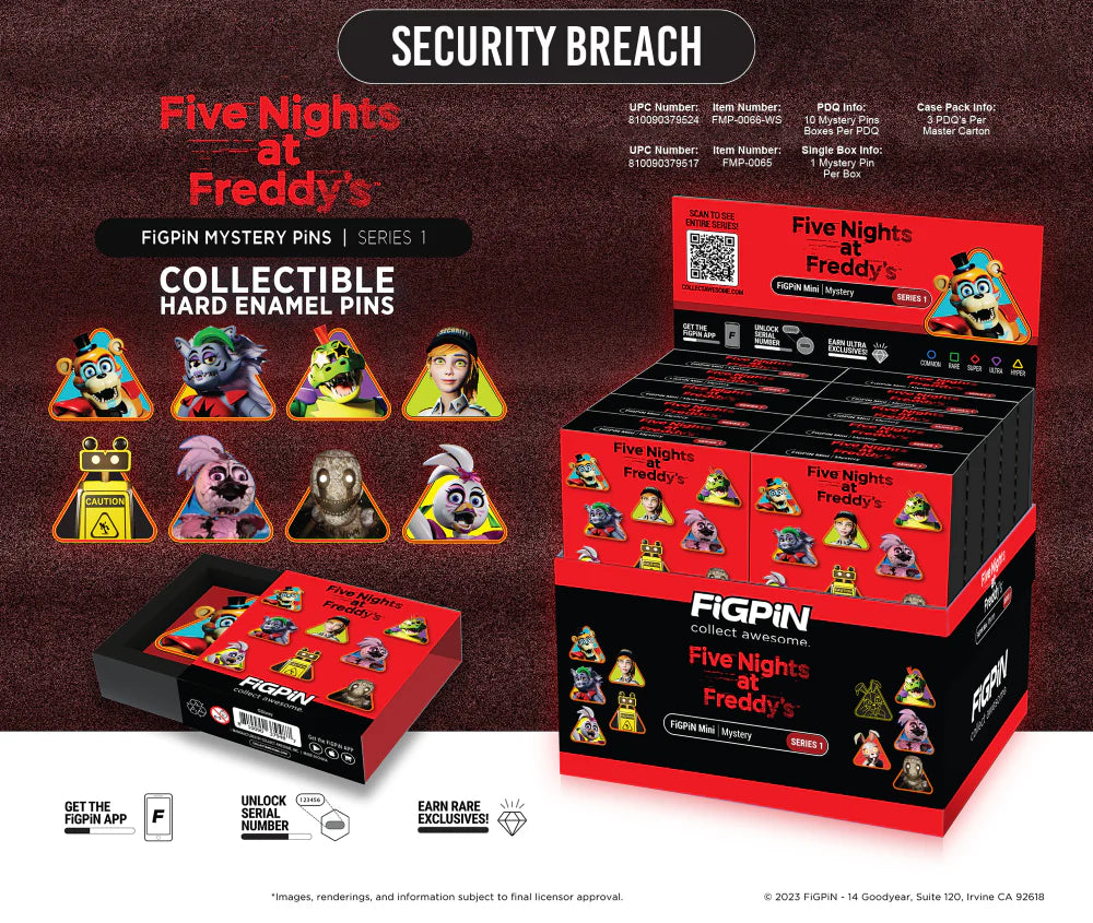 Mini Pins Misteriosos Five Nights at Freddy's