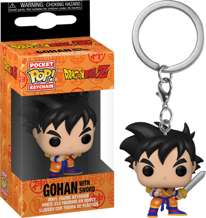Porta-chaves Pop! Gohan com espada 