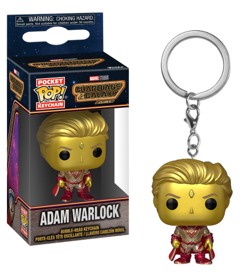 LES GARDIENS DE LA GALAXIE 3 Pocket Pop Keychains Adam Warlock