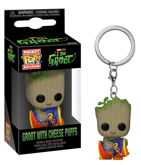 pop keychain groot avec cheese puffs