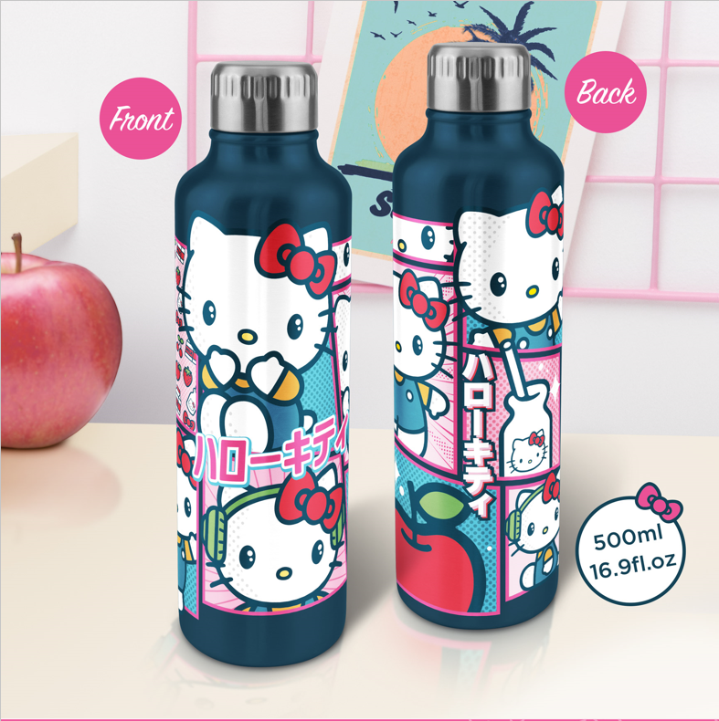 Bouteille d'Eau en Métal Hello Kitty