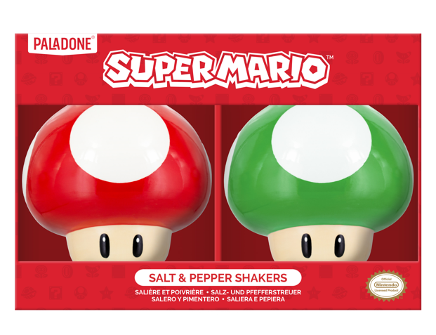 Saleiro e Pimenteiro Super Mario - Cogumelos
