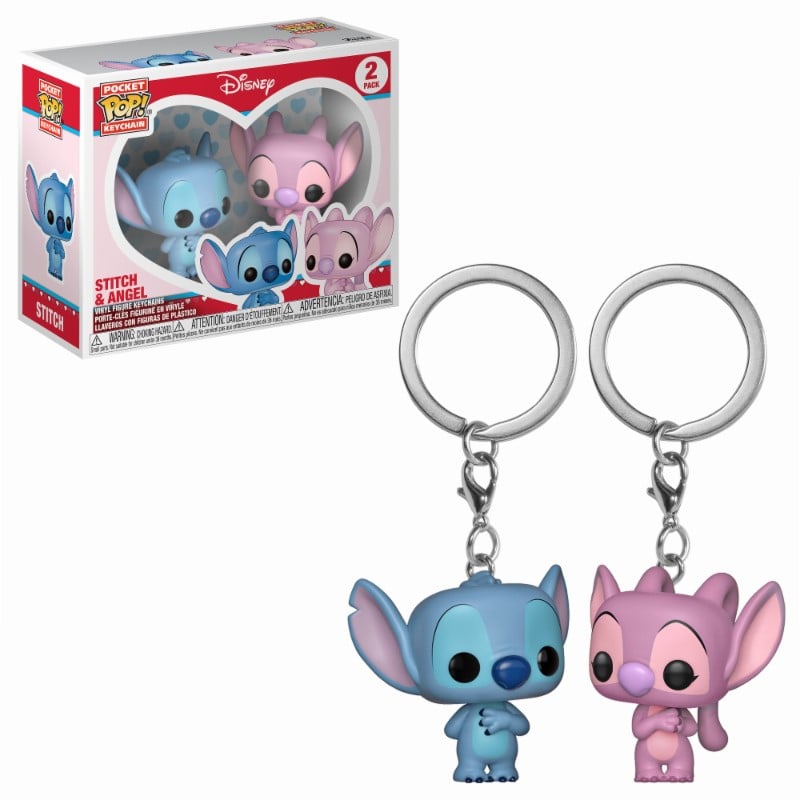Pop! Keychain Stitch &amp; Angel 2-Pack 