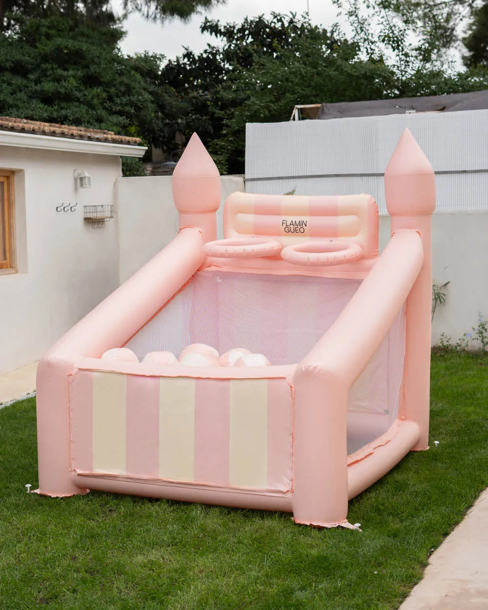 Canasta hinchable grande infantil - CREAM
