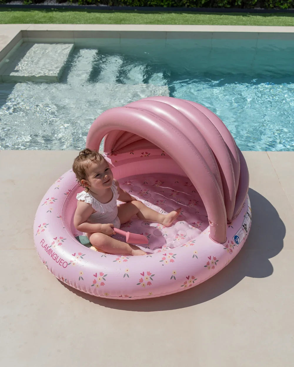 Mini piscina infantil con toldo para jardín – PETUNIA