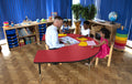 Tuf-Top™ 高さ調節可能 ホースシューテーブル - レッド