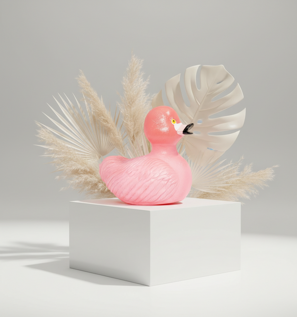 Pato flamente rosa