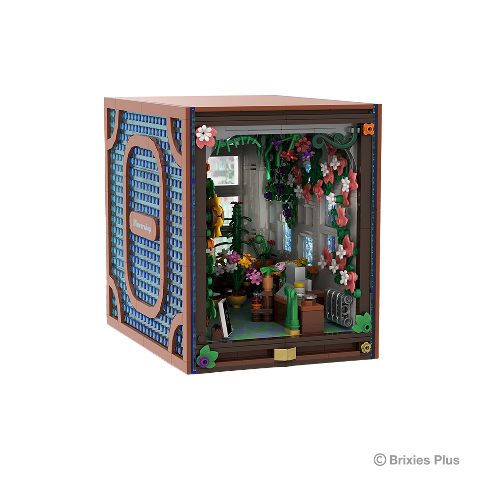 BRIXIES Plus Book Nook Flowershop