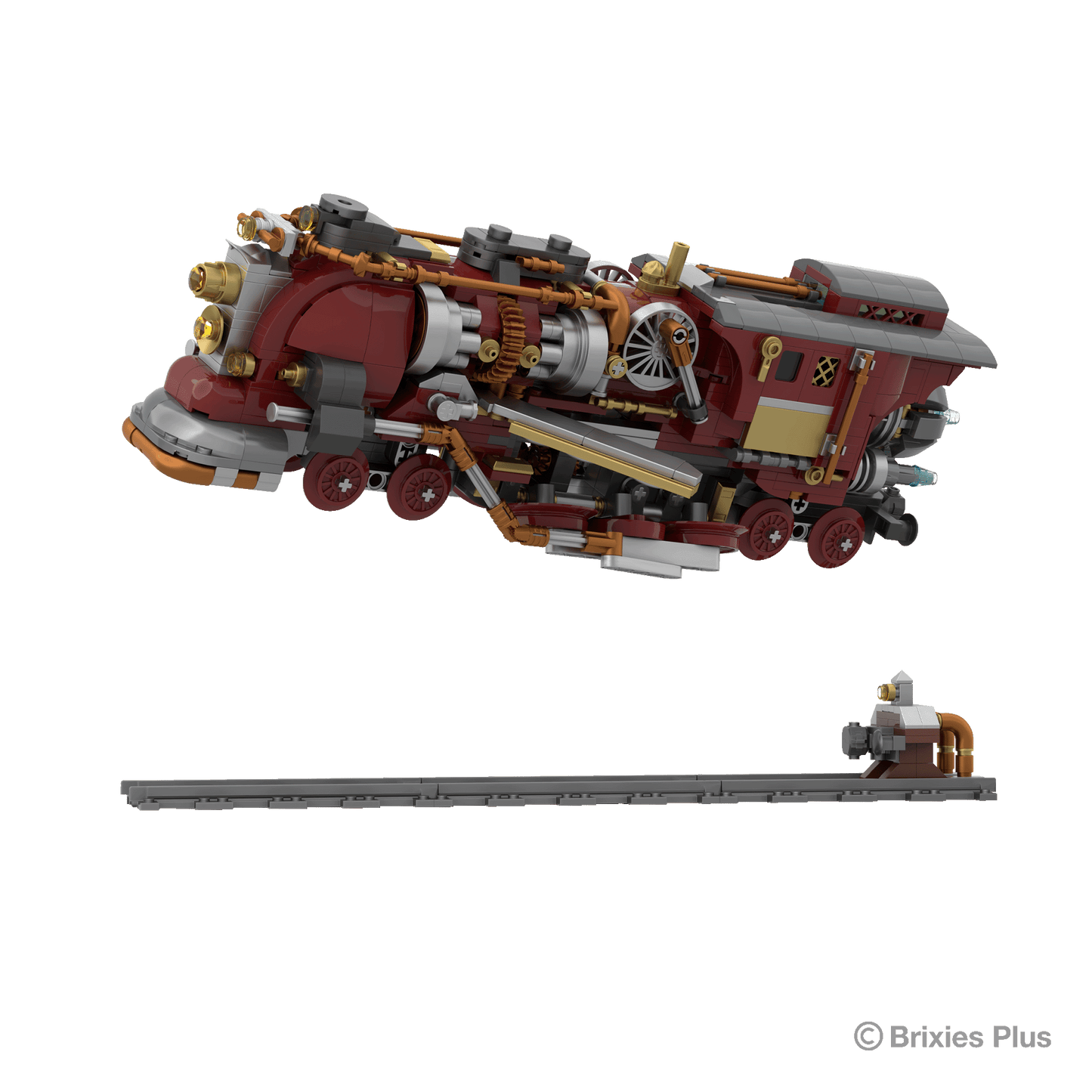 BRIXIES Plus Steampunk Flying Train