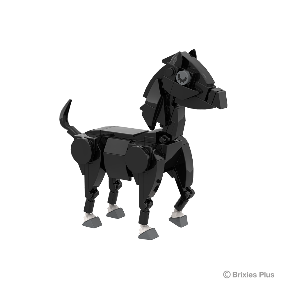 BRIXIES Plus Farmbuddies Pferd schwarz / Horse Black