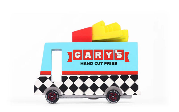 Candycar World Furgone in legno - Furgone delle patatine di Gary