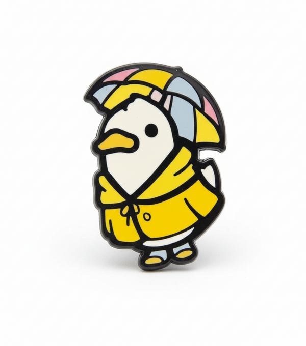 Pin de pato blanco para clima lluvioso