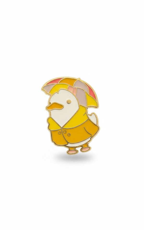 Pin de pato blanco para clima lluvioso