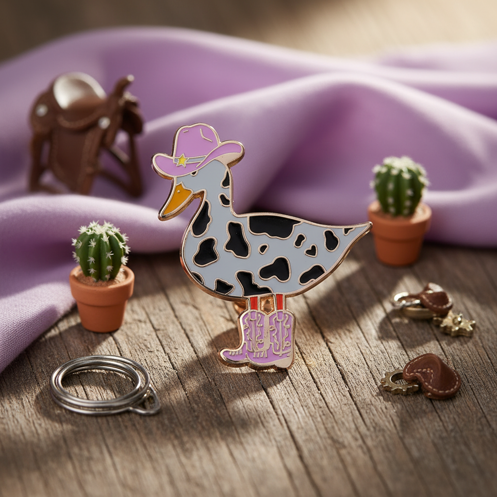 Pin's Canard Cow-Girl