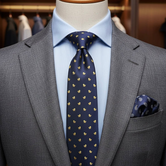 Cravate Poussins Jaunes