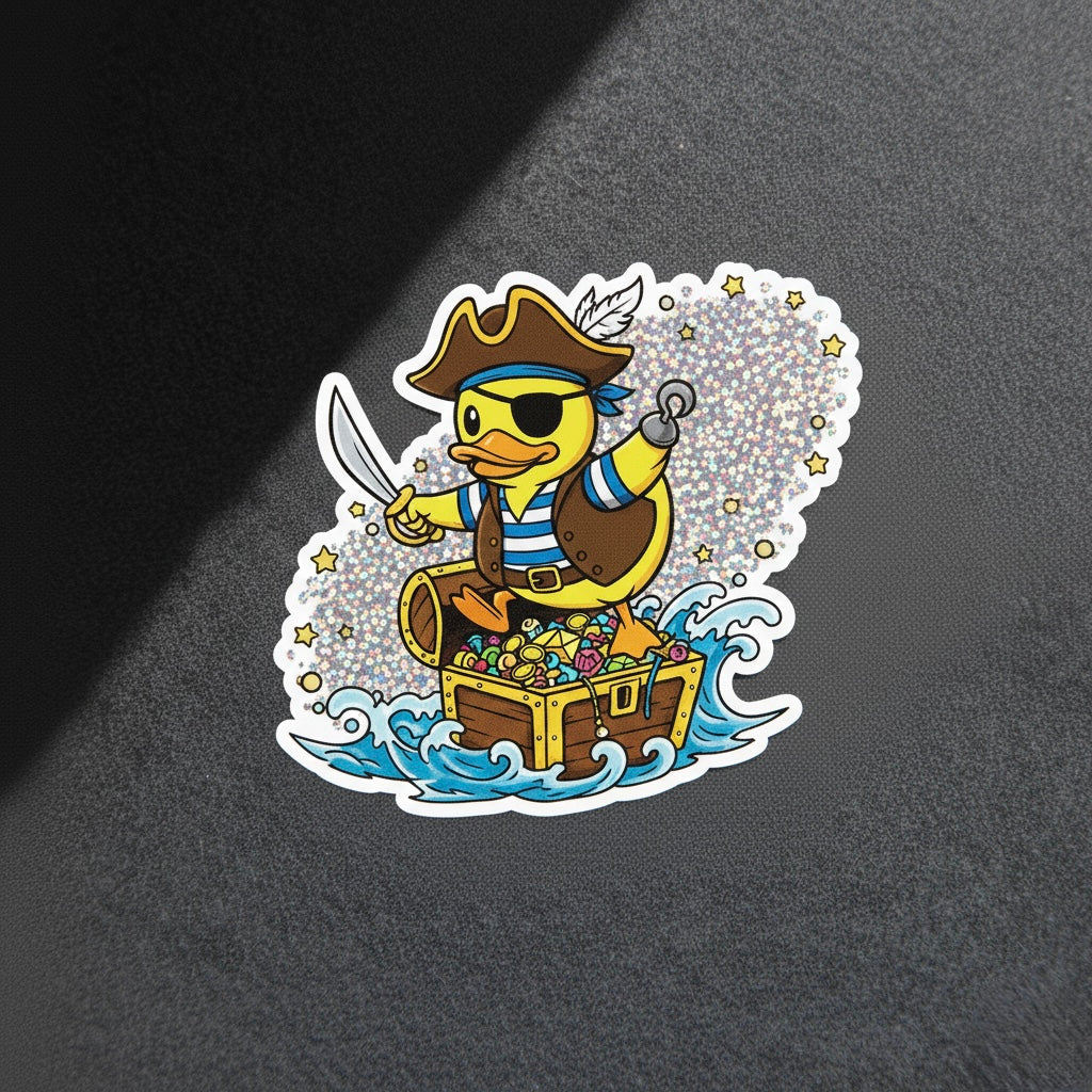 Pirate Duck Sticker – Treasure &amp; Adventure