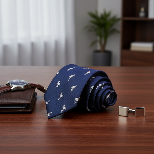 Cravate Flamants Roses