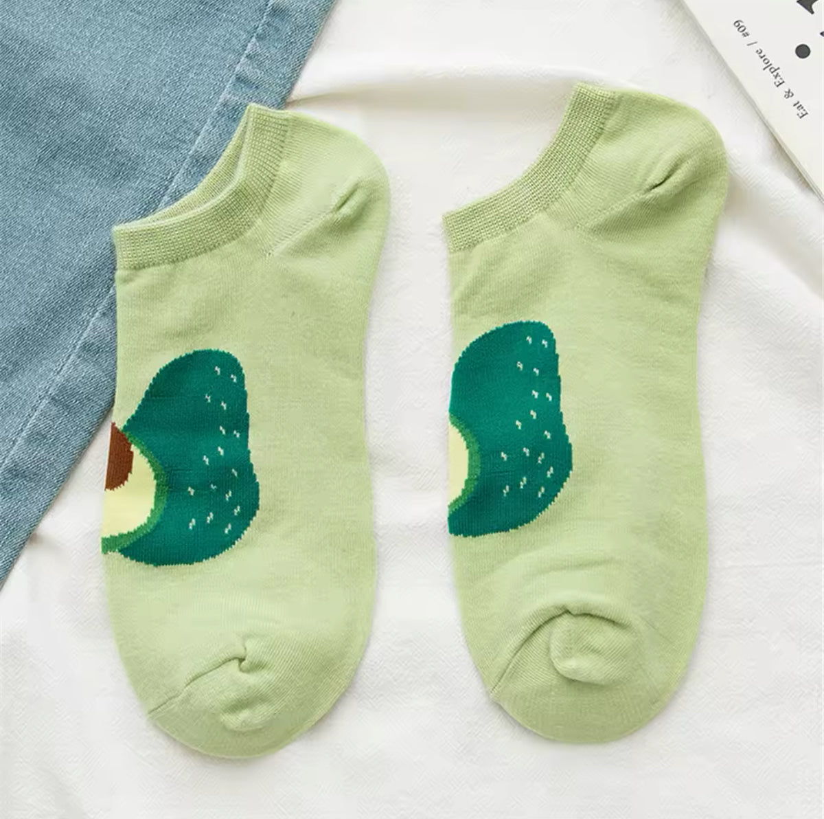 Avocado korte sokken