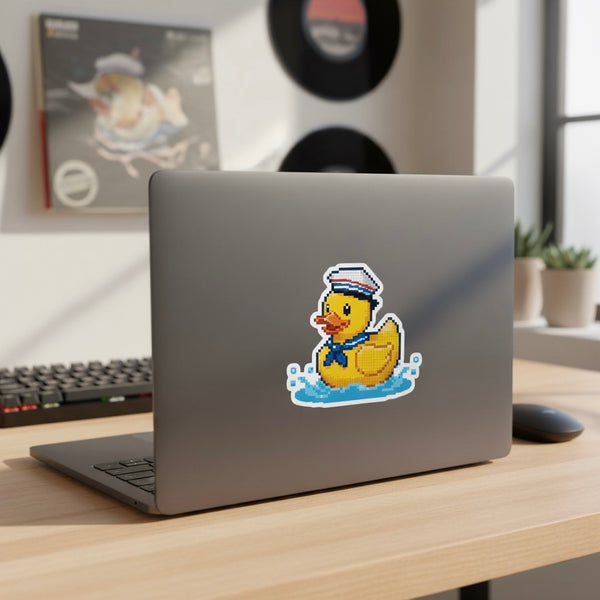 Autocolante Pato Marinho Pixelado