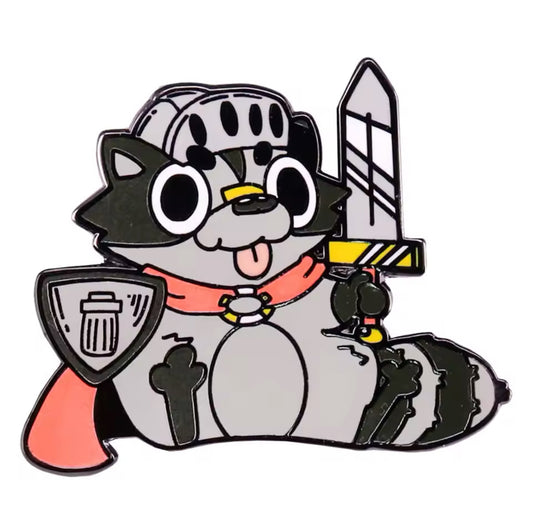 pins raton laveur chevalier