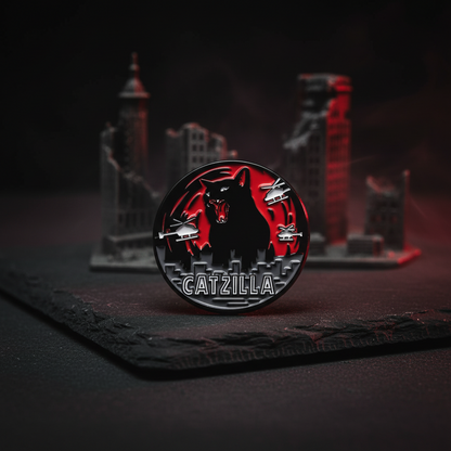 Catzilla Katzen-Anstecknadel