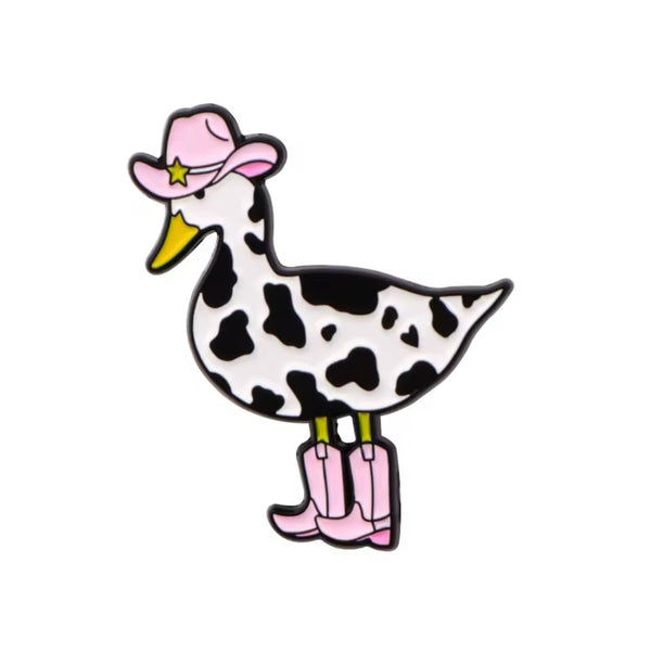 Pin de pato vaquera