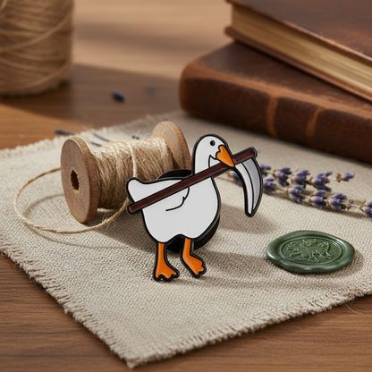 Pin's Canard Blanc avec Faux