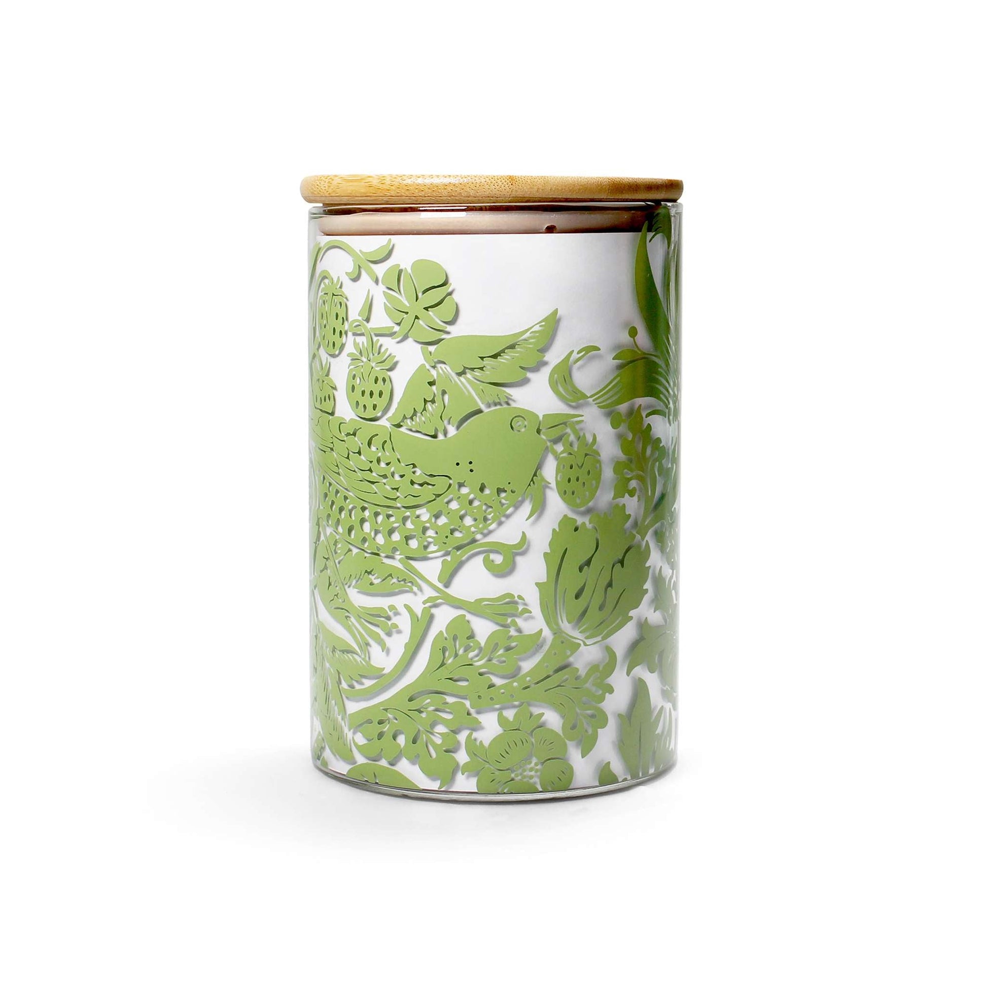 Récipient de stockage alimentaire en verre William Morris - vert sauge