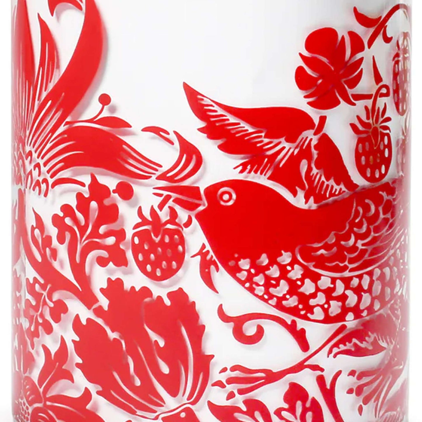 Récipient de stockage alimentaire en verre William Morris - Framboise Rouge