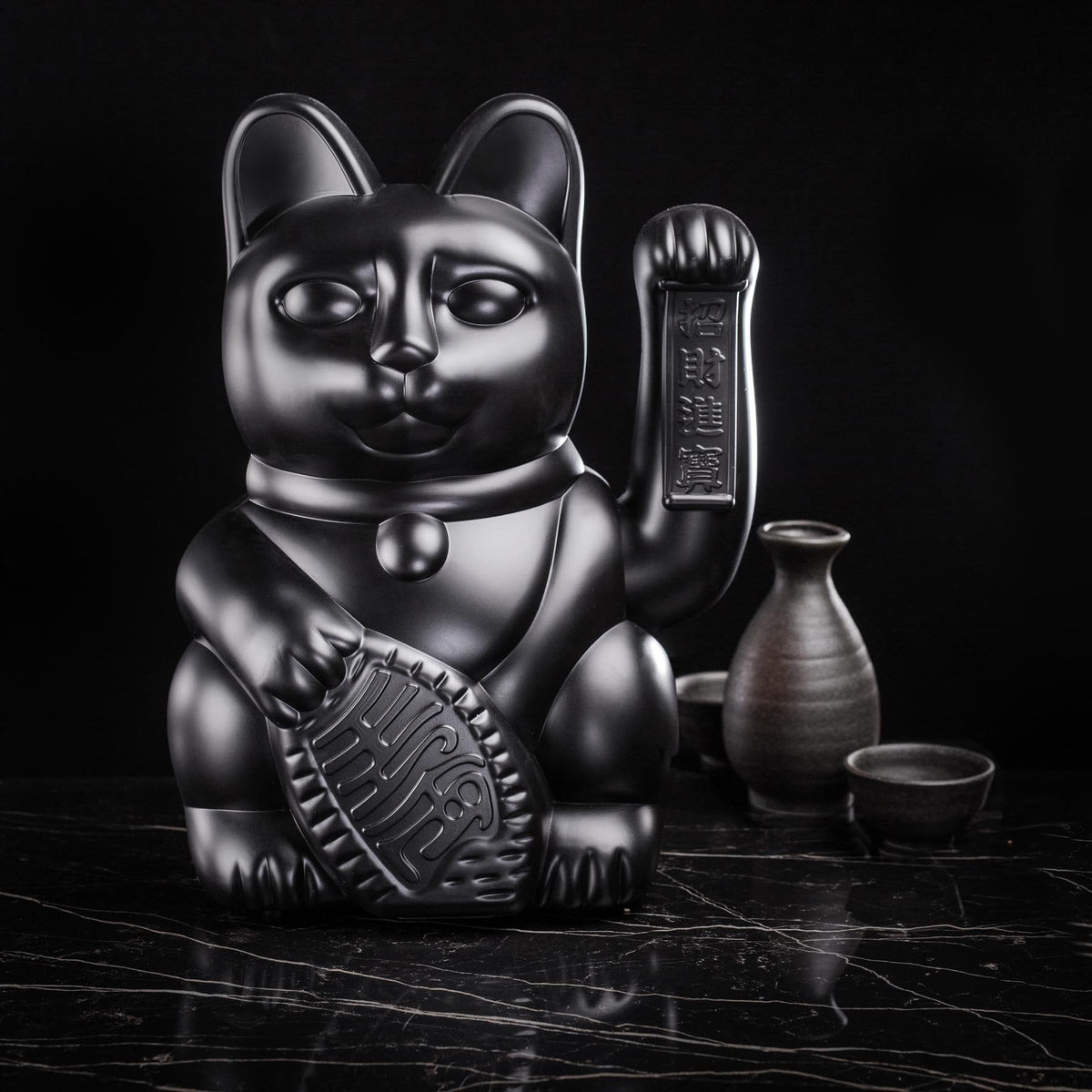 Grande gato de sorte preto