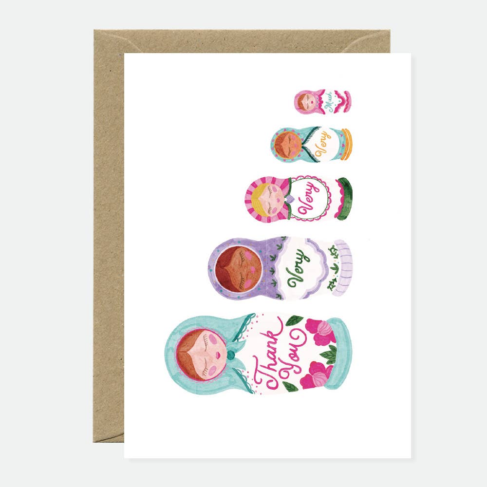 Thank You Dolls - Greeting Card