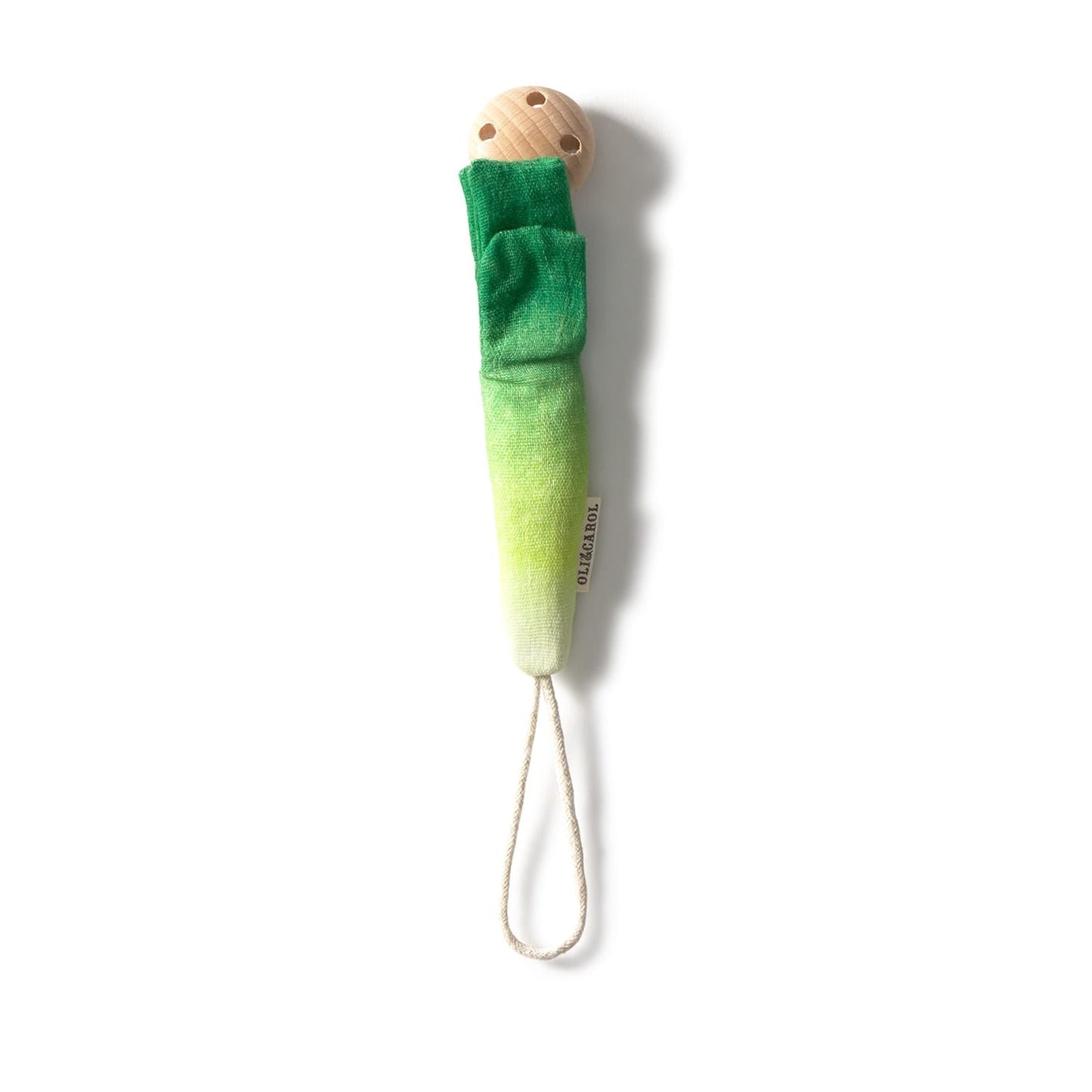 Luke the Leek Pacifier Clip